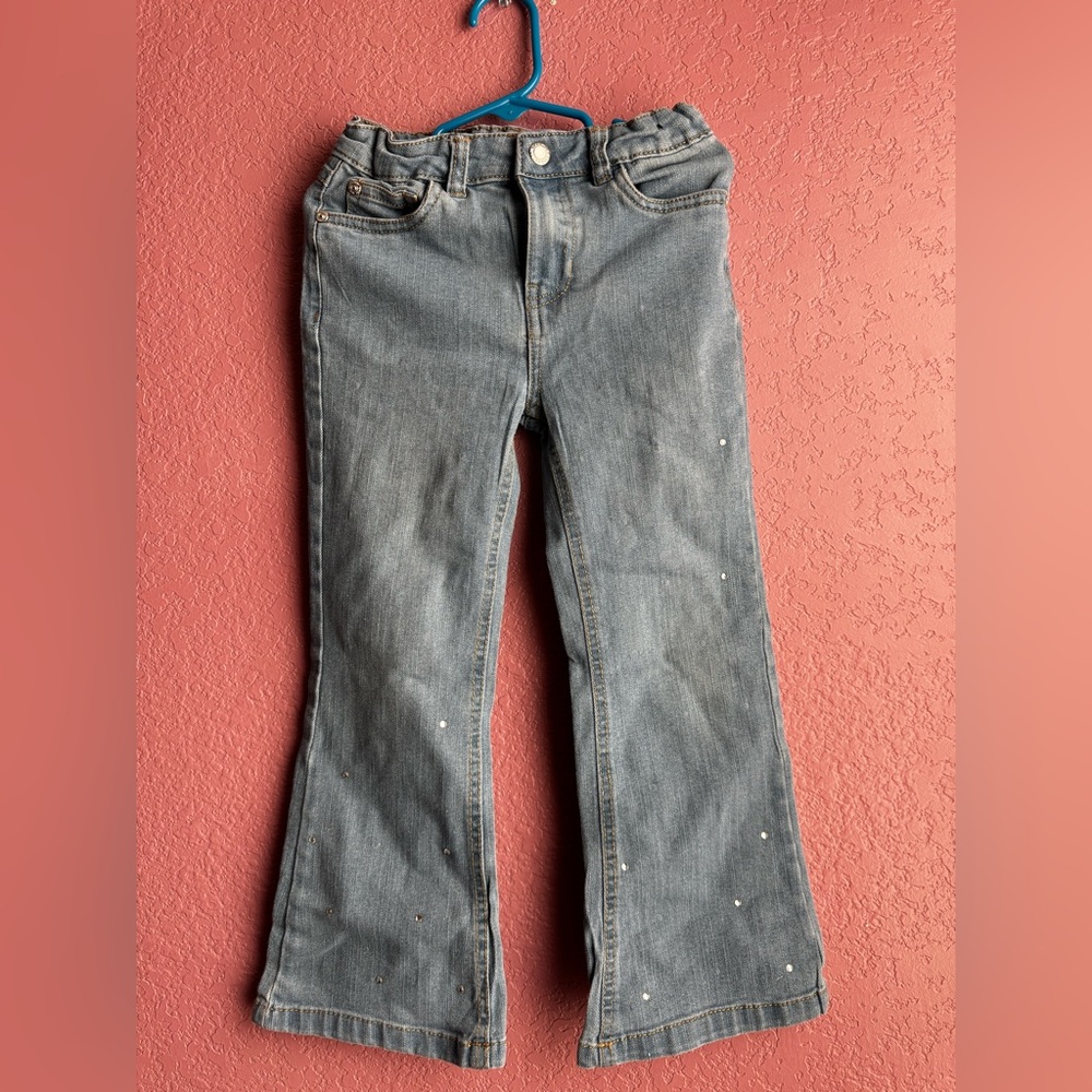 DKNY Kids Blue Denim Jeans with Subtle Embellishments